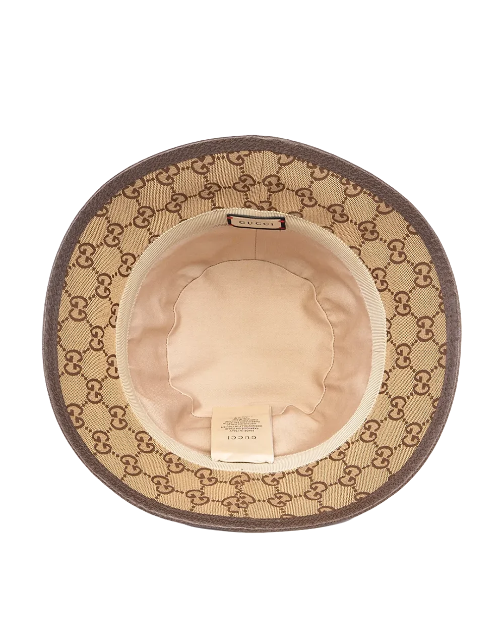 GUCCI BUCKET HAT BROWN M GG CANVAS GHW 03585