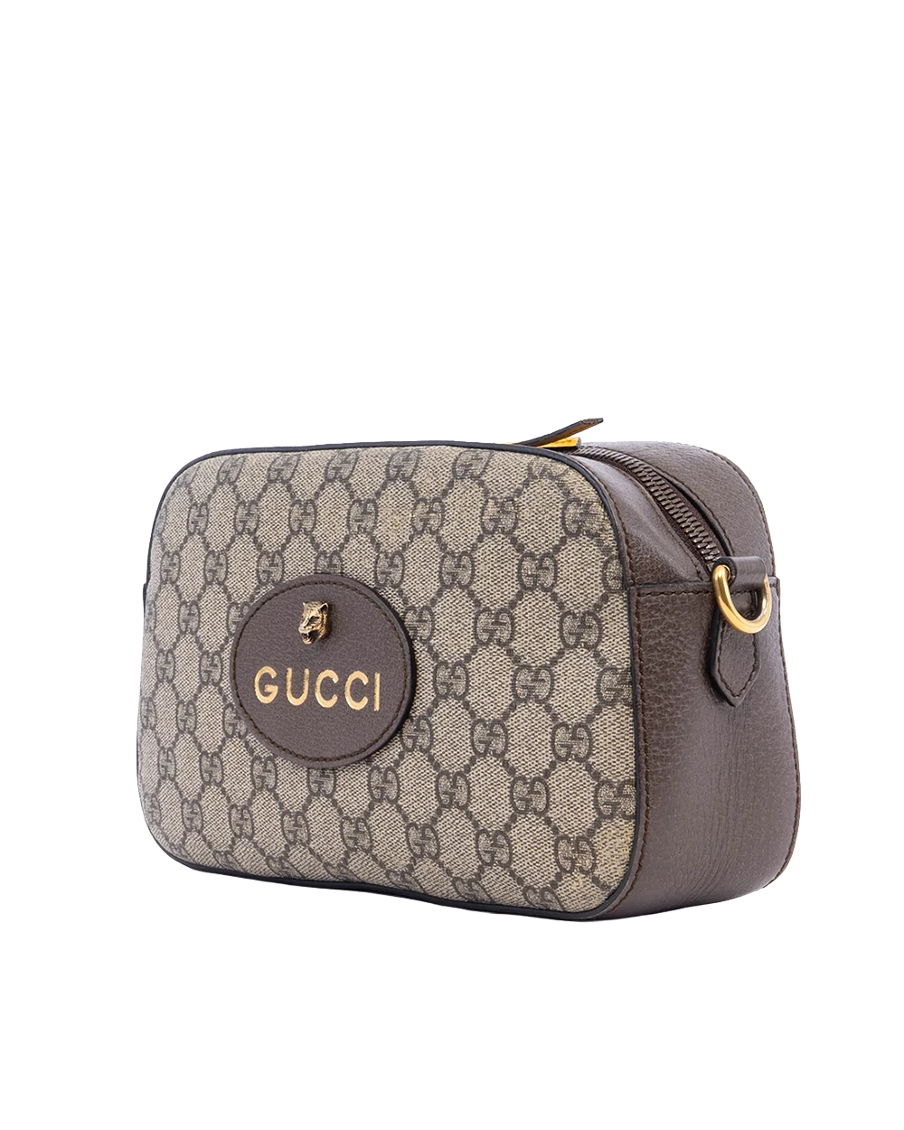 GUCCI CAMERA TIGER BROWN GG MONOGRAM CANVAS GHW 476466 498879 01136