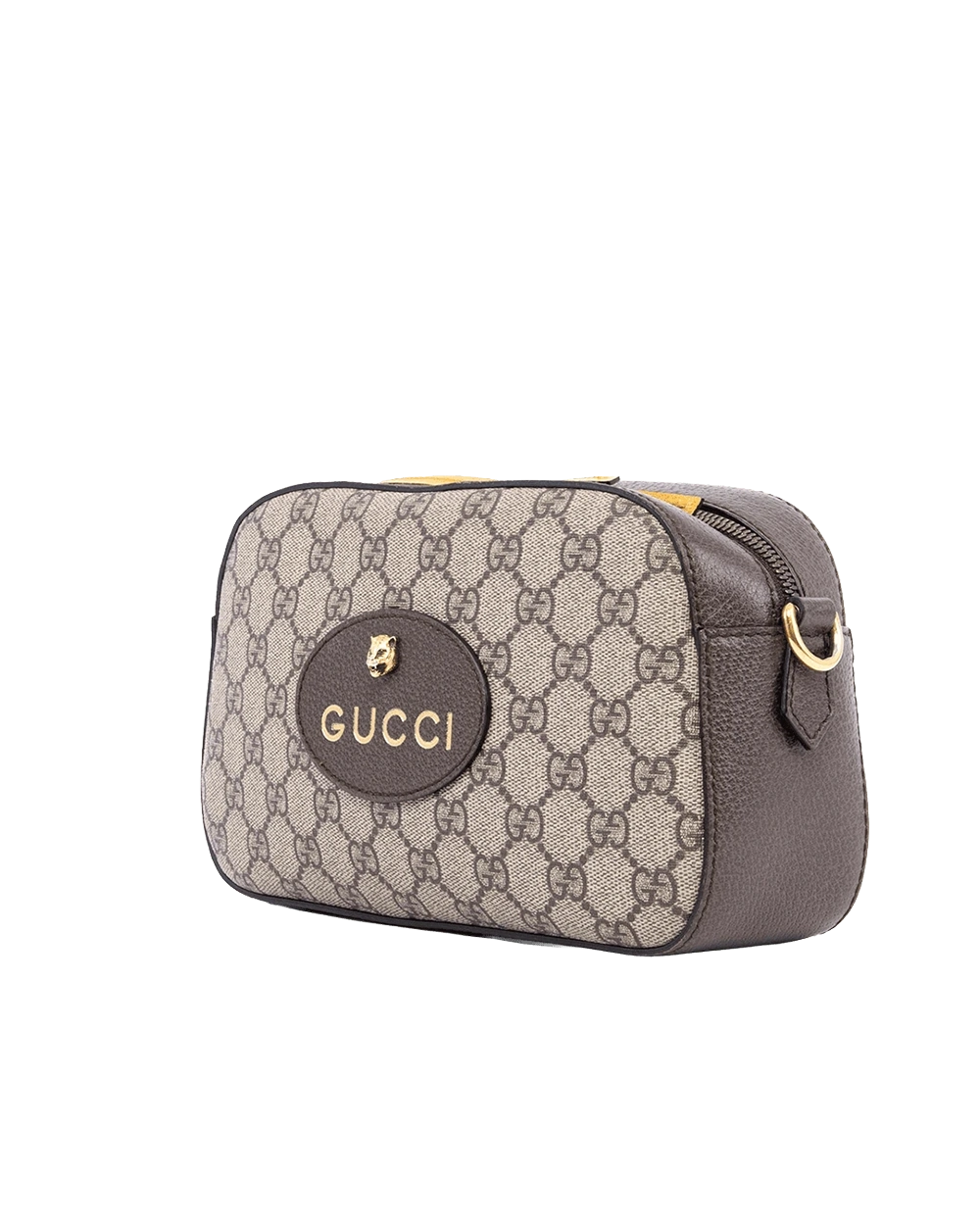 GUCCI CAMERA TIGER BROWN GG MONOGRAM CANVAS GHW 476466 498879 09486