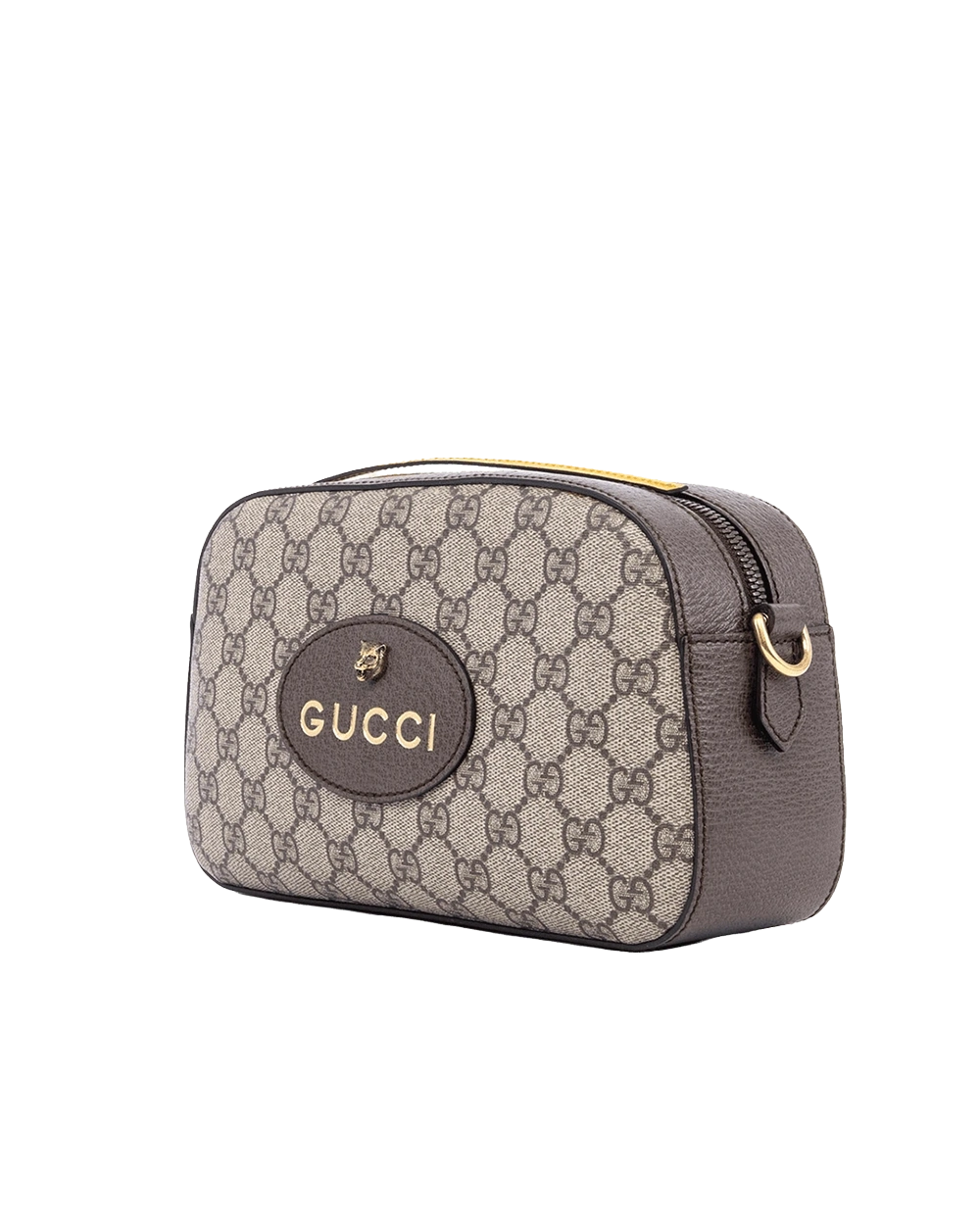 GUCCI CAMERA TIGER BROWN GG MONOGRAM CANVAS GHW 476466 498879 09506