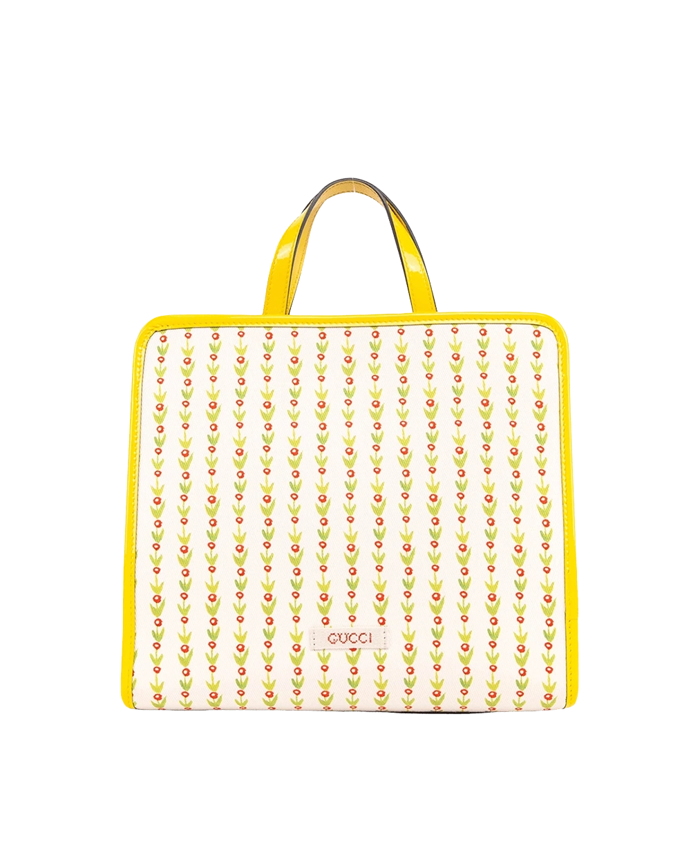 GUCCI CHILDREN S TOTE YELLOW CAT GG MONOGRAM CANVAS SHW 08336