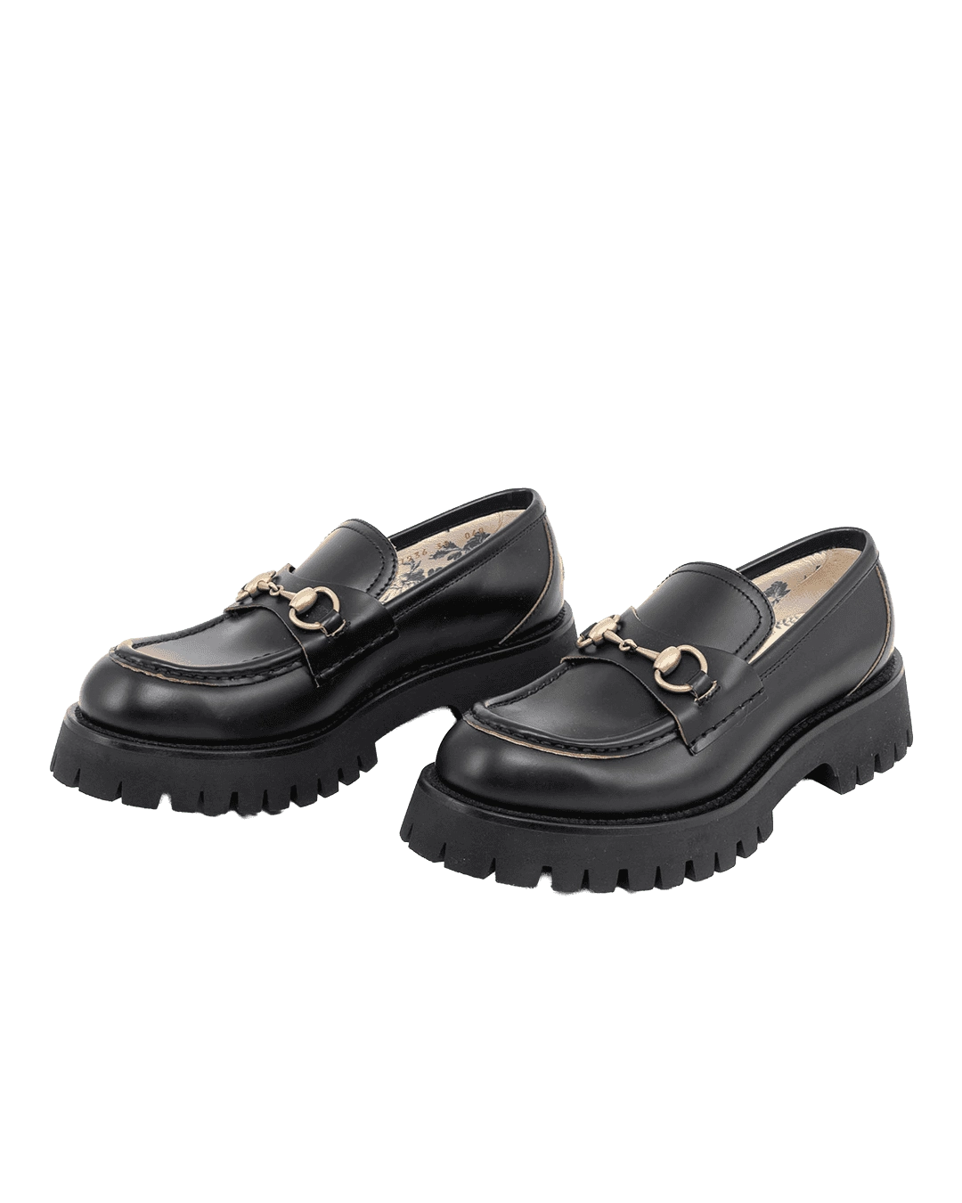 GUCCI CHUNKY LOAFERS 38 BLACK CALF GHW 577236 048 07490 result