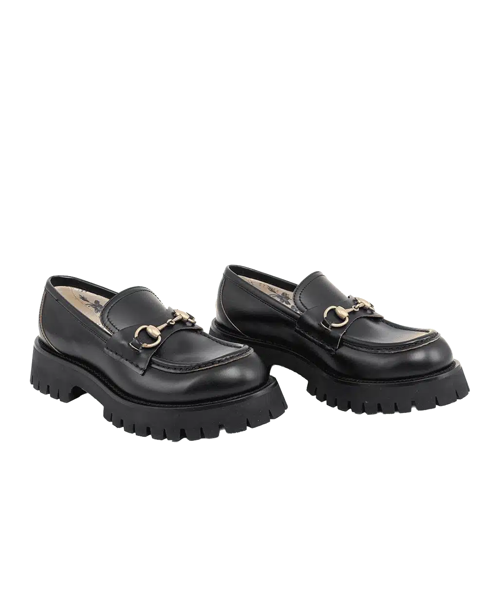 GUCCI CHUNKY LOAFERS 38 BLACK CALF GHW 577236 048 07491 result