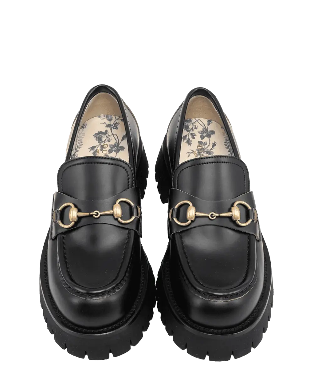 GUCCI CHUNKY LOAFERS 38 BLACK CALF GHW 577236 048 07493 result