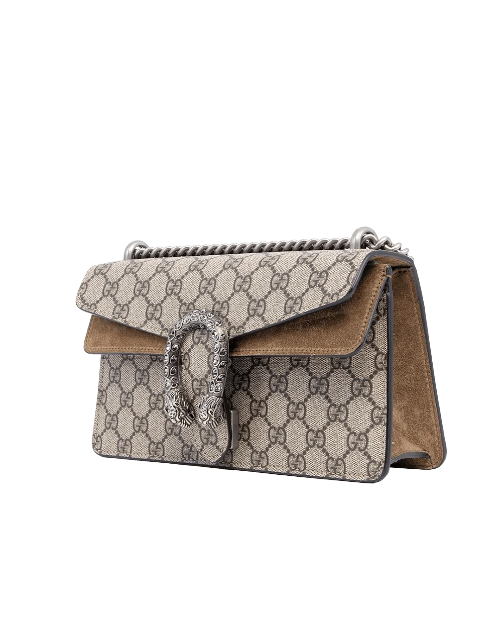 GUCCI DIONYSUS SMALL BROWN CRYSTAL GG MONOGRAM CANVAS RHW 499623 467891 06311