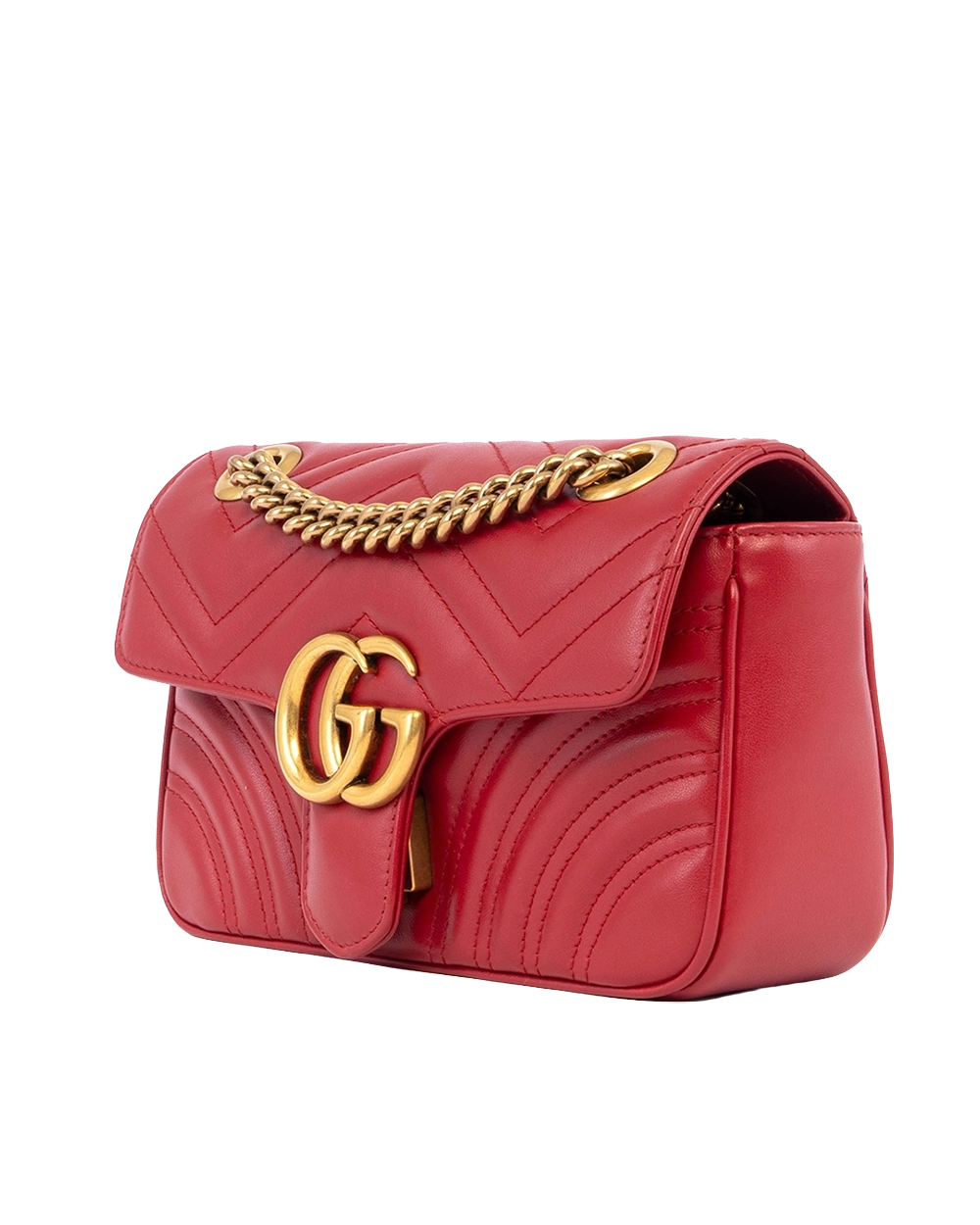 GUCCI GG MARMONT 22 RED CALF GHW 446744 493075 03831