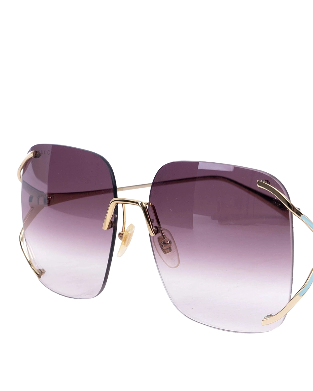 GUCCI GG0646S SQUARE FRAME SUNGLASSES BROWN TEA GHW TOVN059890 02997