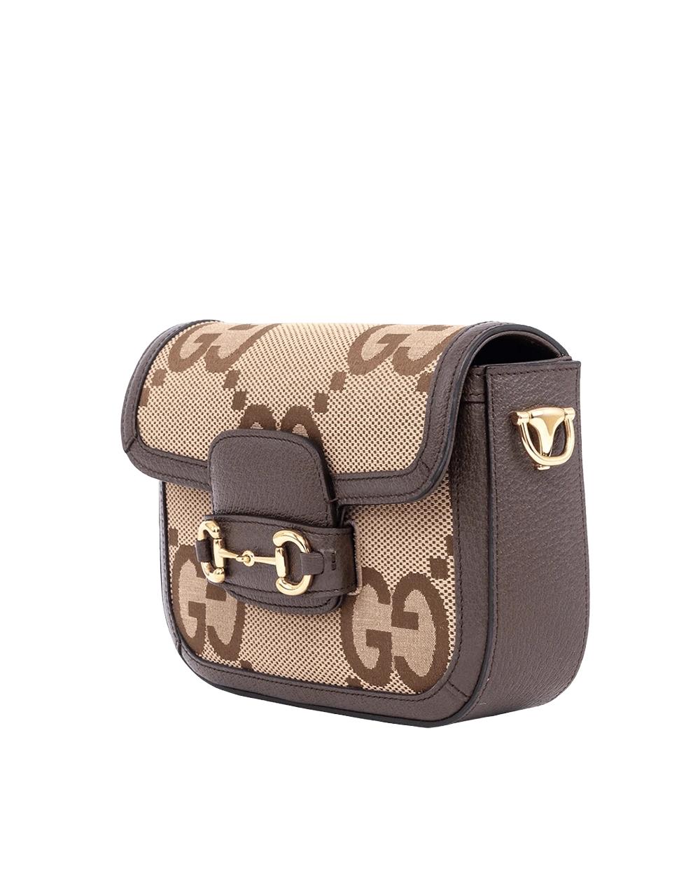 GUCCI HORSEBIT 1955 JUMBO MINI BROWN CANVAS GHW 658574 520981 09584