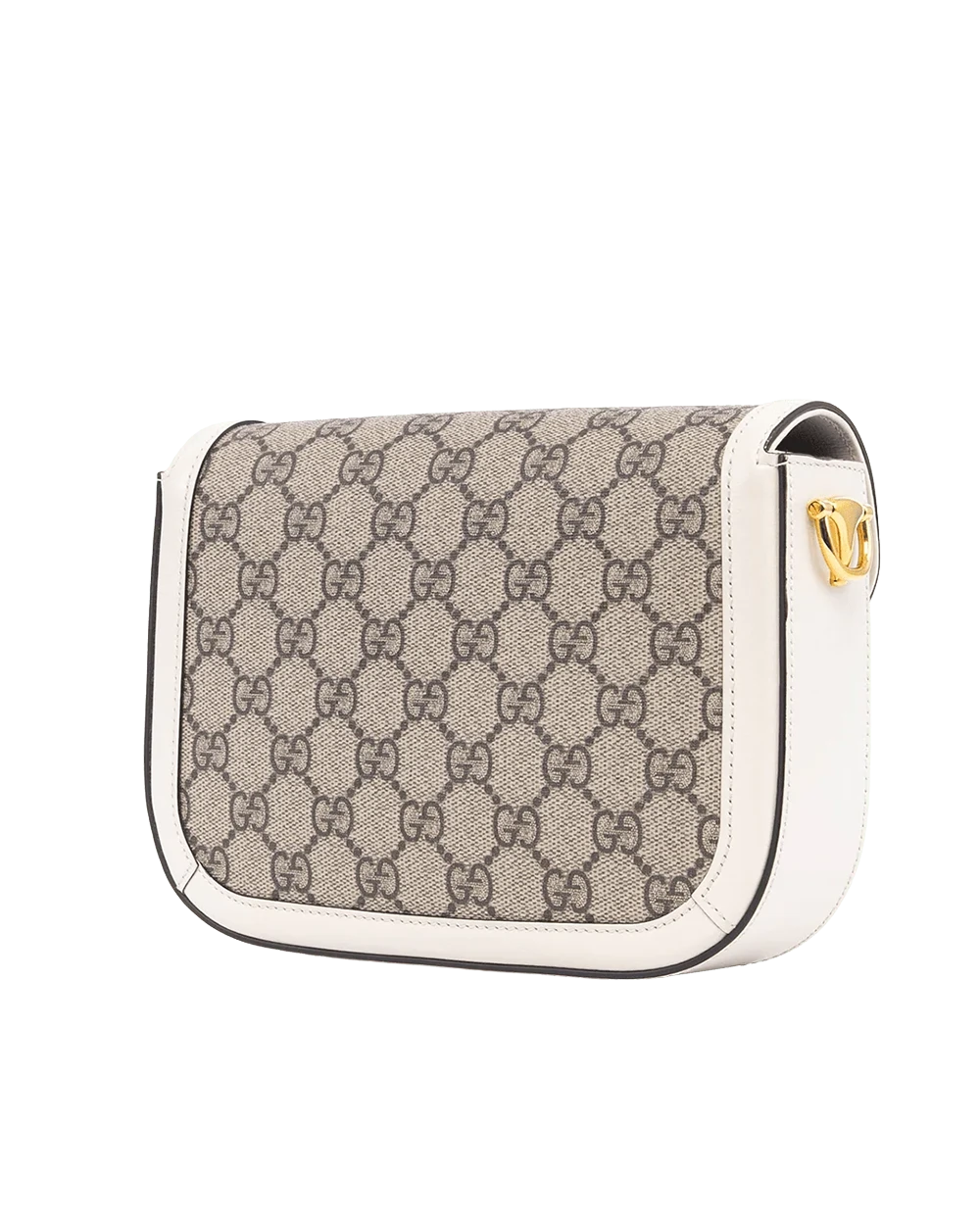 GUCCI HORSEBIT 1955 MINI WHITE GG MONOGRAM CANVAS GHW 658574 498879 00195