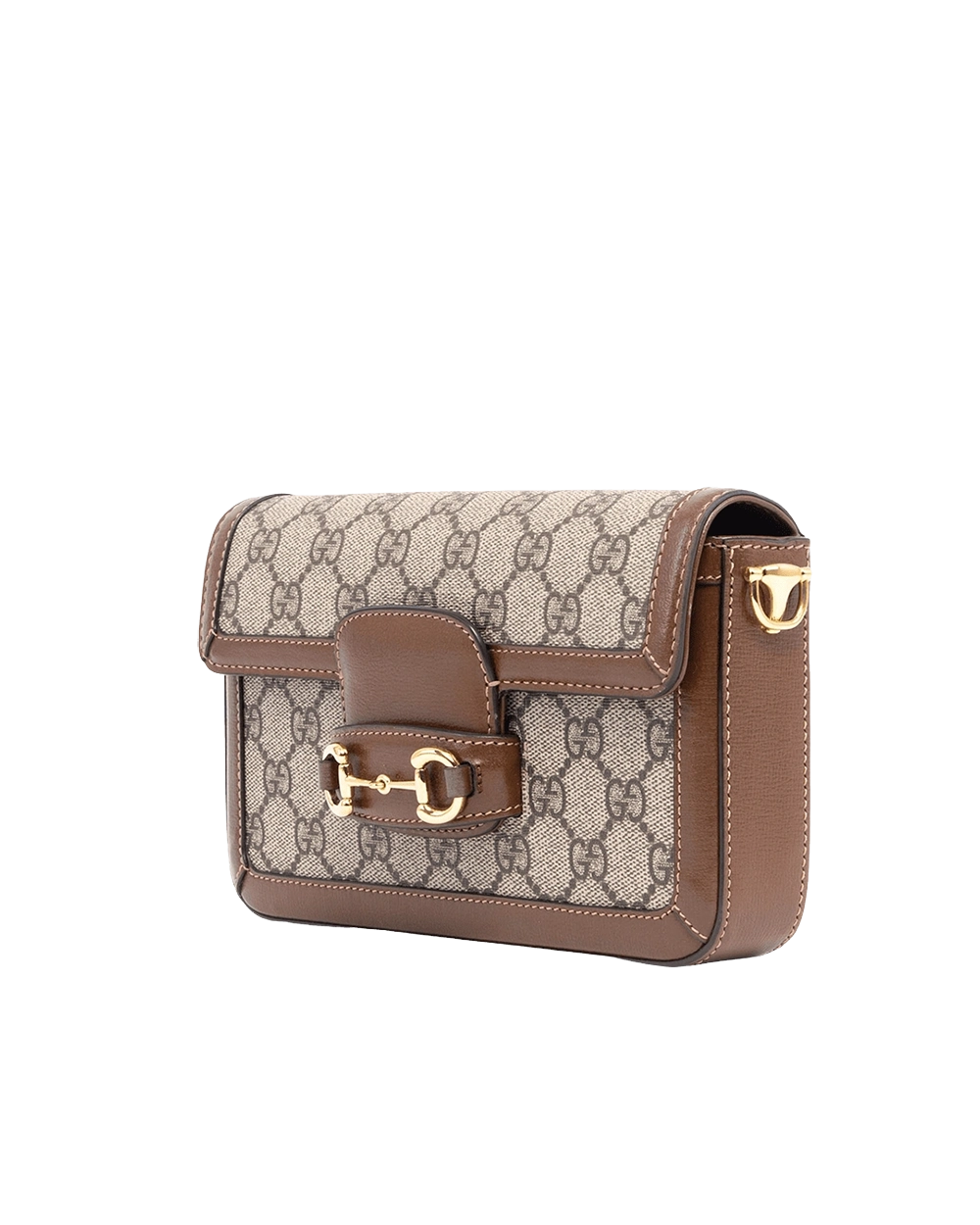 GUCCI HORSEBIT 1955 SHOLDER BAG SMALL BROWN GG MONOGRAM CANVAS GHW 05852
