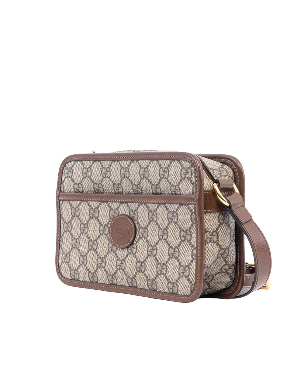 GUCCI INTERLOCK G MINI BROWN GG MONOGRAM CANVAS GHW 658572 2184 01080