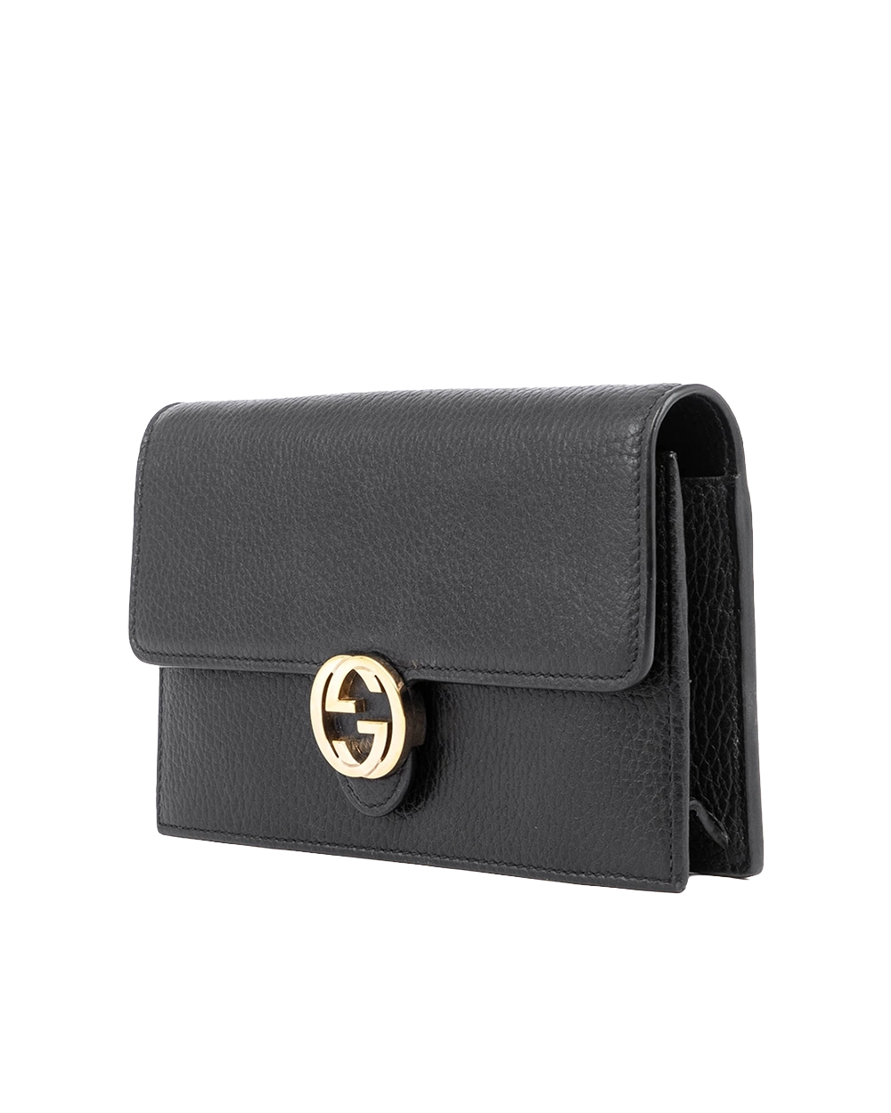 GUCCI INTERLOCK WOC BLACK CALF GHW 510314 2067 03309