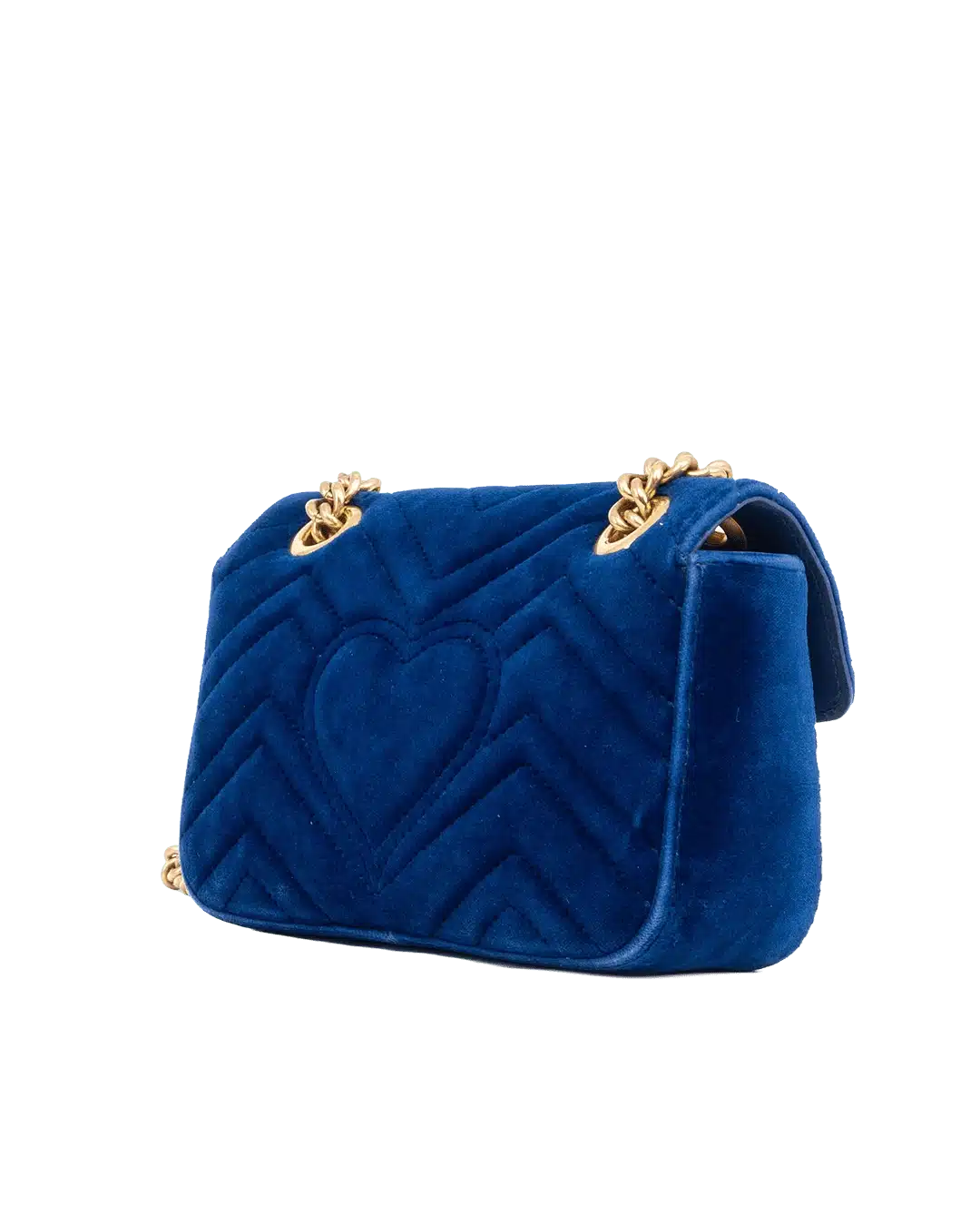 GUCCI MARMONT 22 BLUE NAVY VELVET RGHW 446744 213048 05703