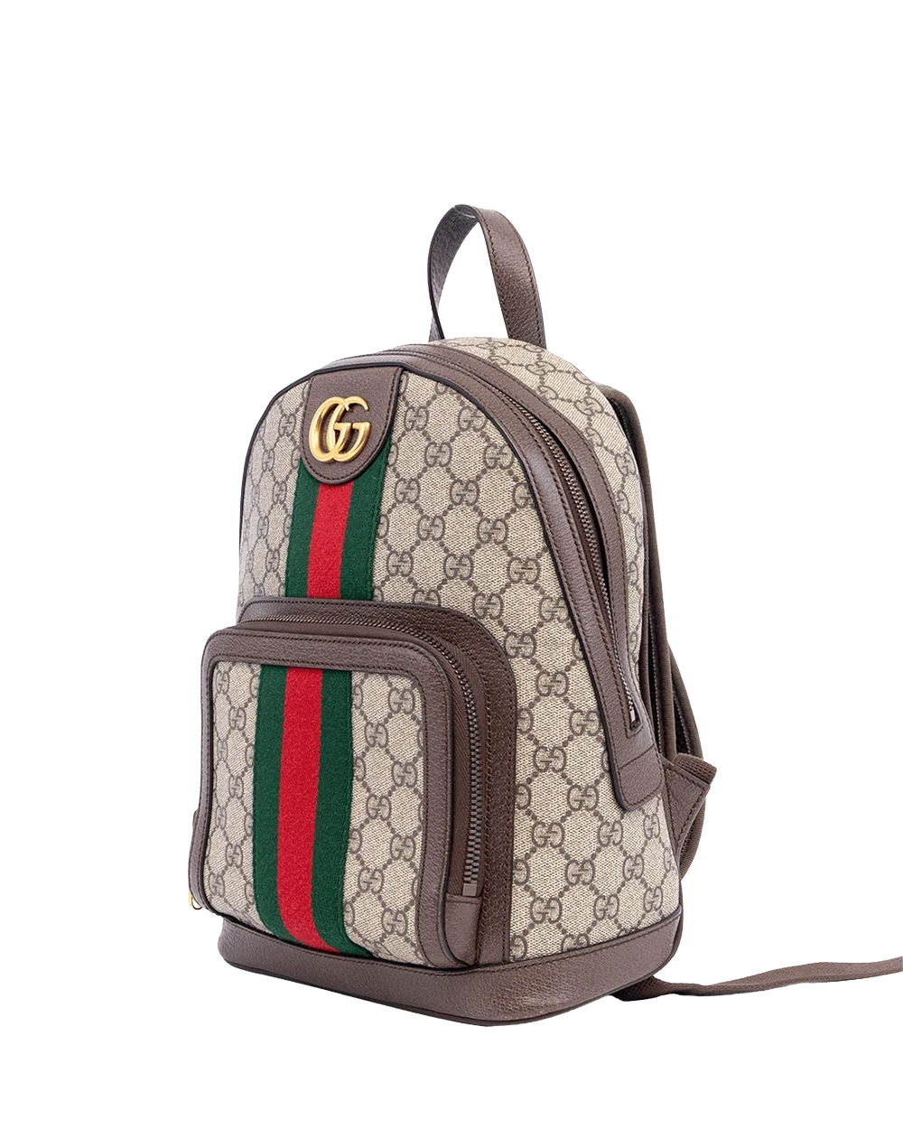 GUCCI OPHIDIA BACKPACK SMALL BROWN GG MONOGRAM CANVAS GHW 547965 493075 07848