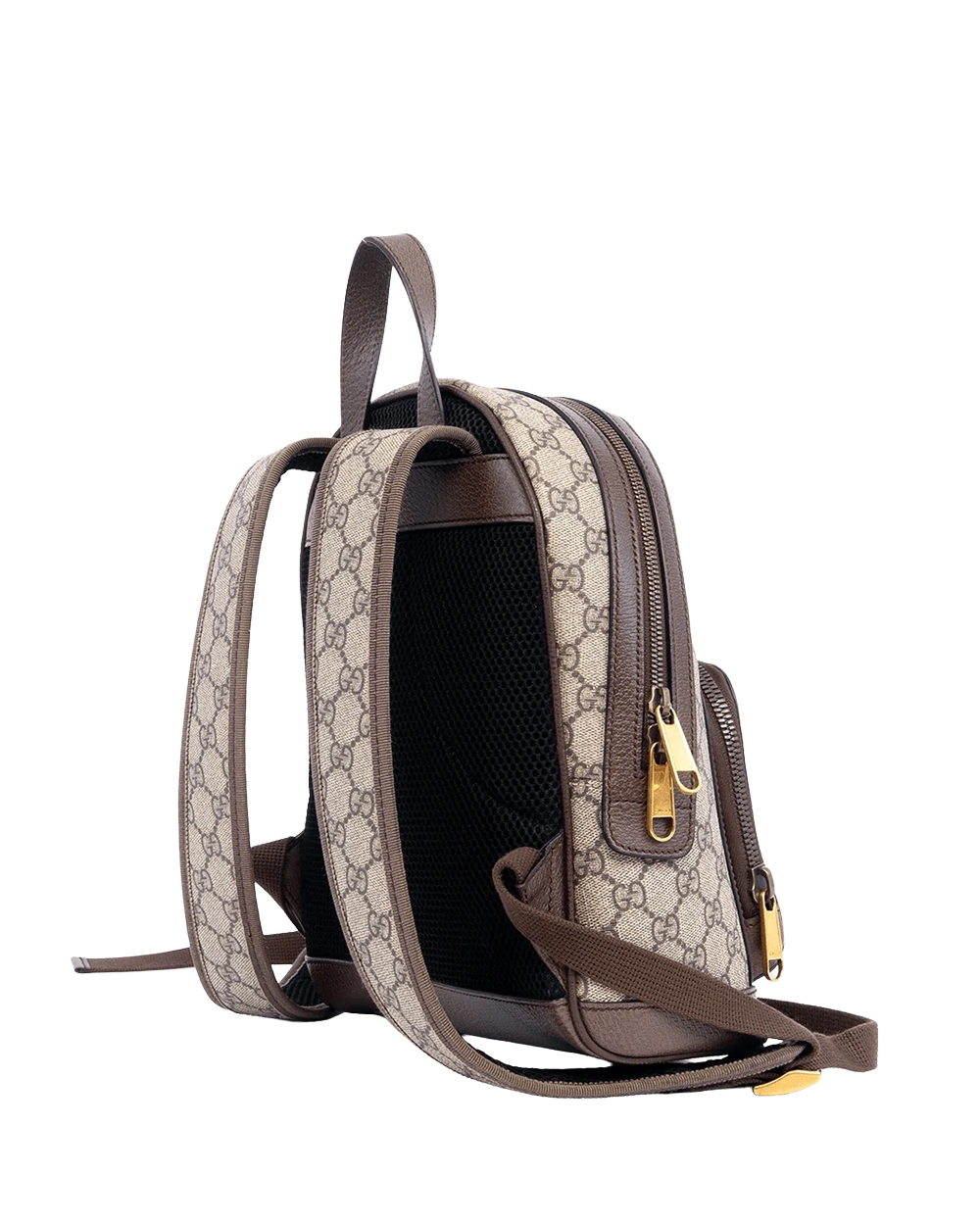 GUCCI OPHIDIA BACKPACK SMALL BROWN GG MONOGRAM CANVAS GHW 547965 493075 07849