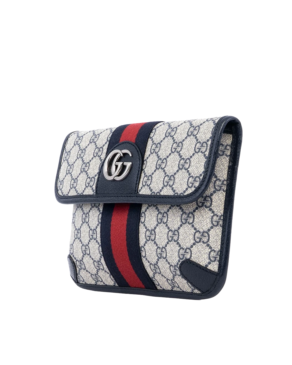 GUCCI OPHIDIA BELT BAG BLUE NAVY GG MONOGRAM CANVAS RSHW 674081 525040 01841 result