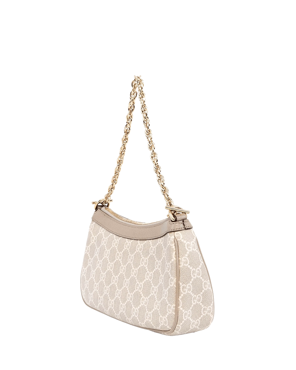 GUCCI OPHIDIA SHOULDER BAG SMALL BEIGE GG MONOGRAM CANVAS GHW 735132 525040 09563