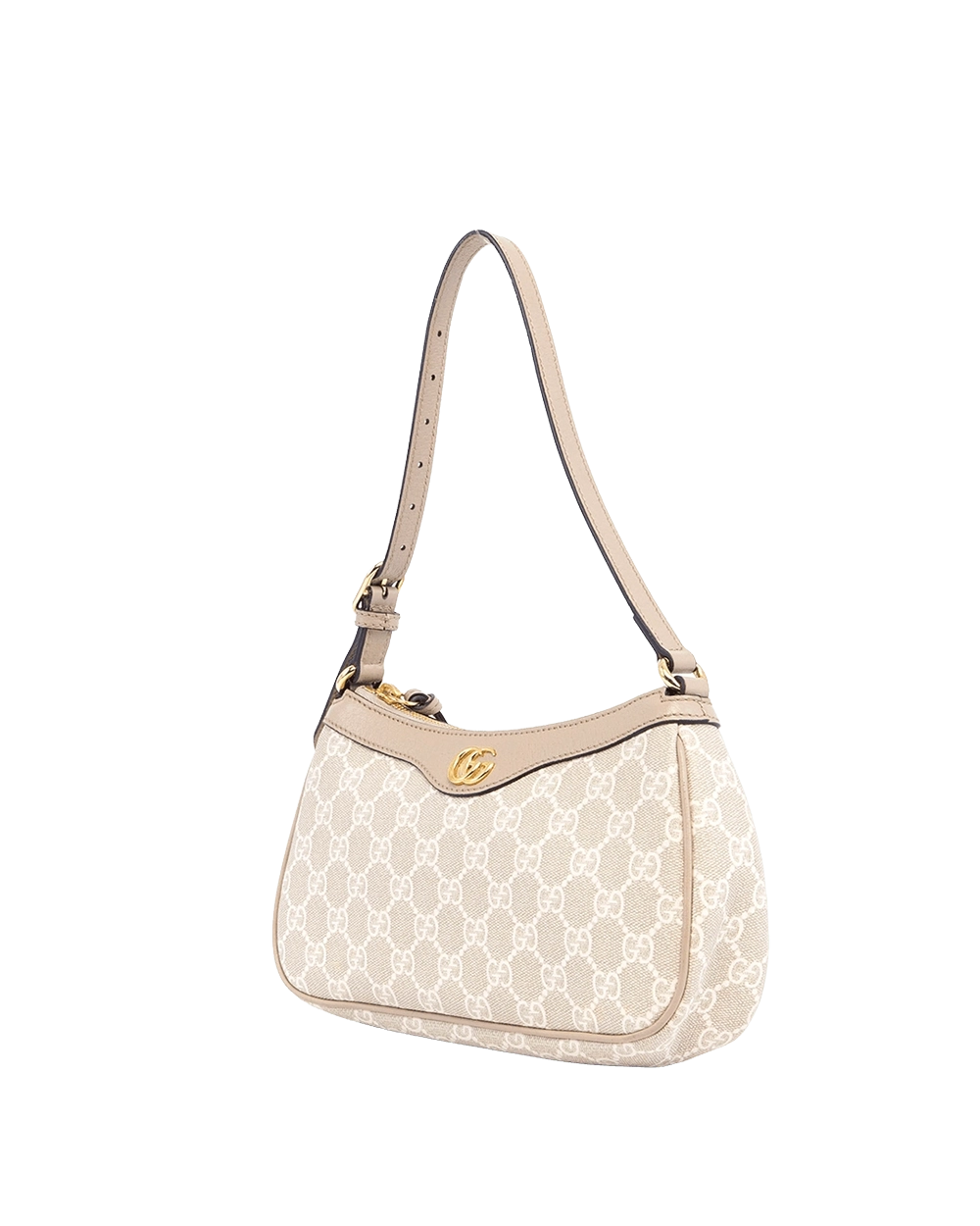 GUCCI OPHIDIA SHOULDER BAG SMALL BEIGE GG MONOGRAM CANVAS GHW 08255