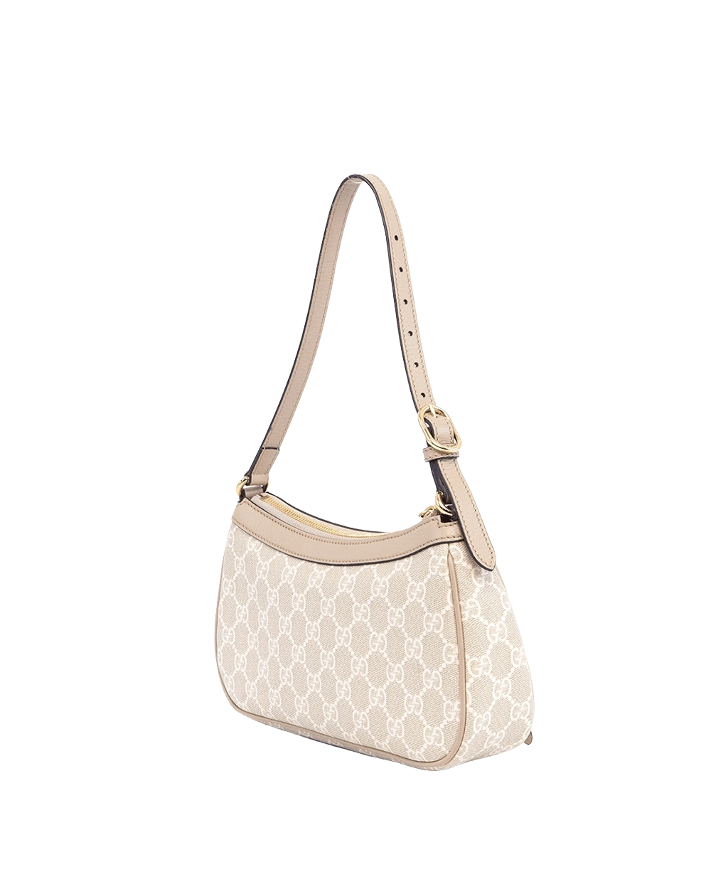 GUCCI OPHIDIA SHOULDER BAG SMALL BEIGE GG MONOGRAM CANVAS GHW 08256