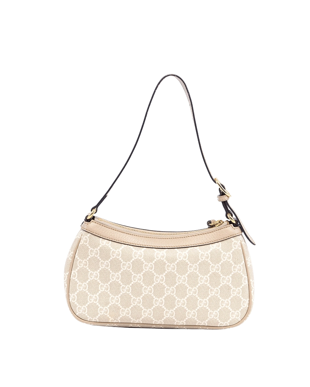 GUCCI OPHIDIA SHOULDER BAG SMALL BEIGE GG MONOGRAM CANVAS GHW 08257