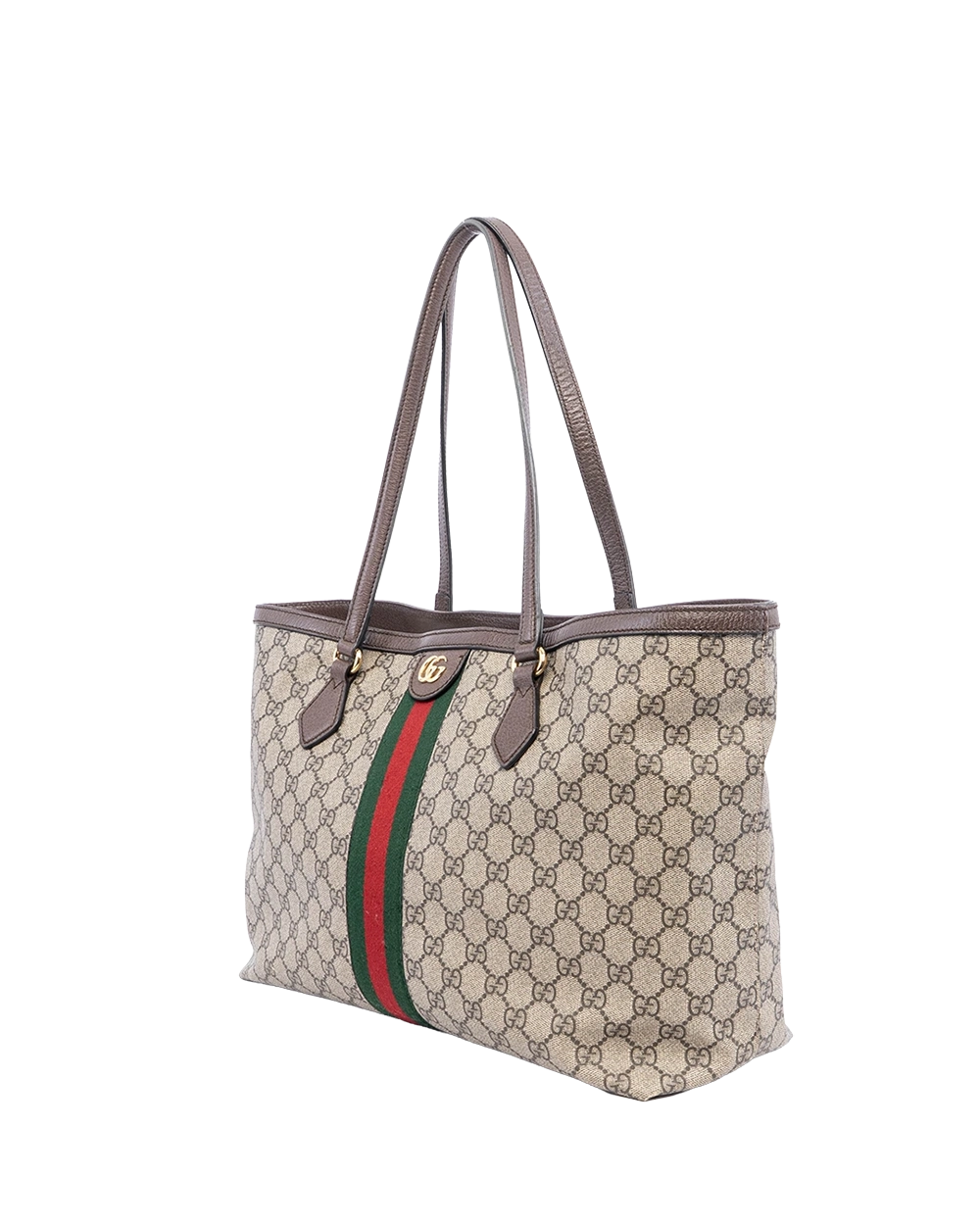 GUCCI OPHIDIA TOTE MEDIUM BROWN RED GREEN GG MONOGRAM CANVAS GHW 631685 525040 02170 result