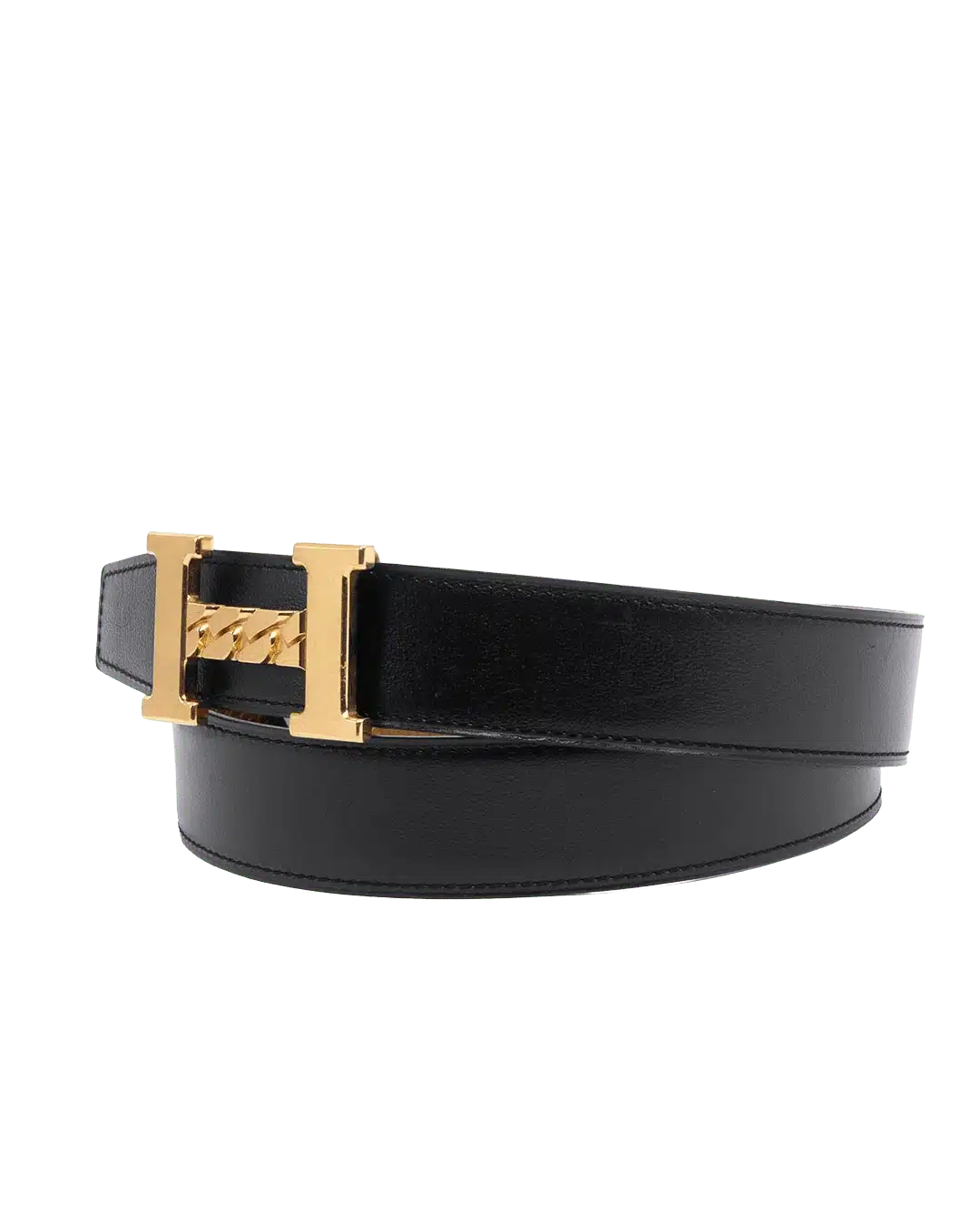 HERMES BELT 3 CM 80 CM BLACK NOIR GOLD Z TY 220 06036