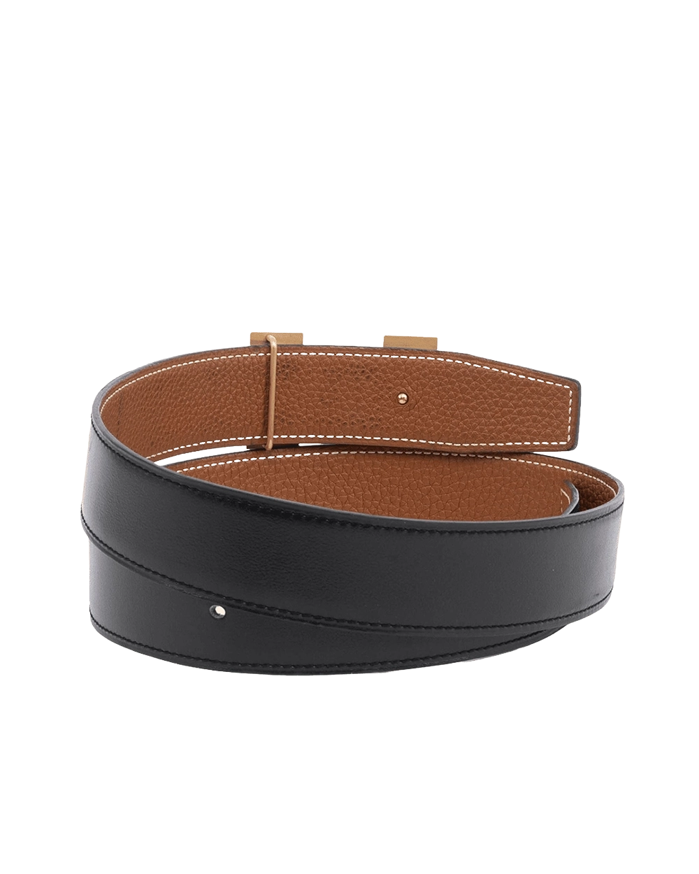 HERMES BELT 3 CM 80 CM BLACK NOIR GOLD Z TY 220 06038