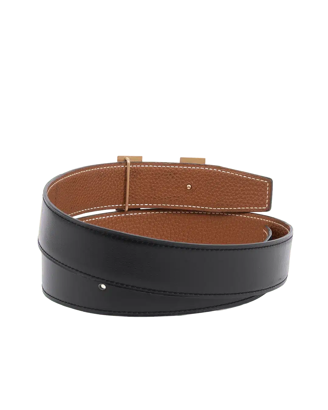 HERMES BELT 3 CM 80 CM BLACK NOIR GOLD Z TY 220 06038