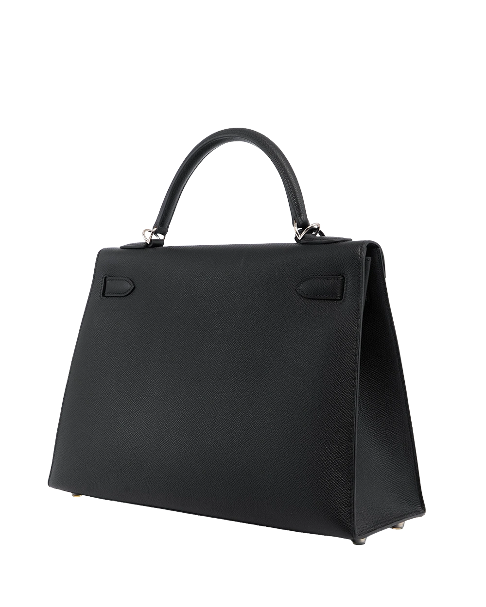 HERMES KELLY 32 EPSOM BLACK PHW STAMP A 03132