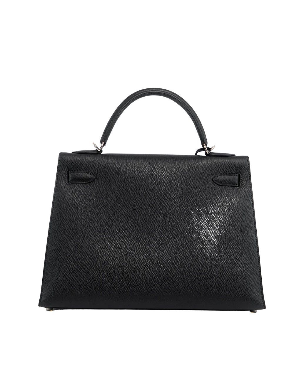 HERMES KELLY 32 EPSOM BLACK PHW STAMP A 03133