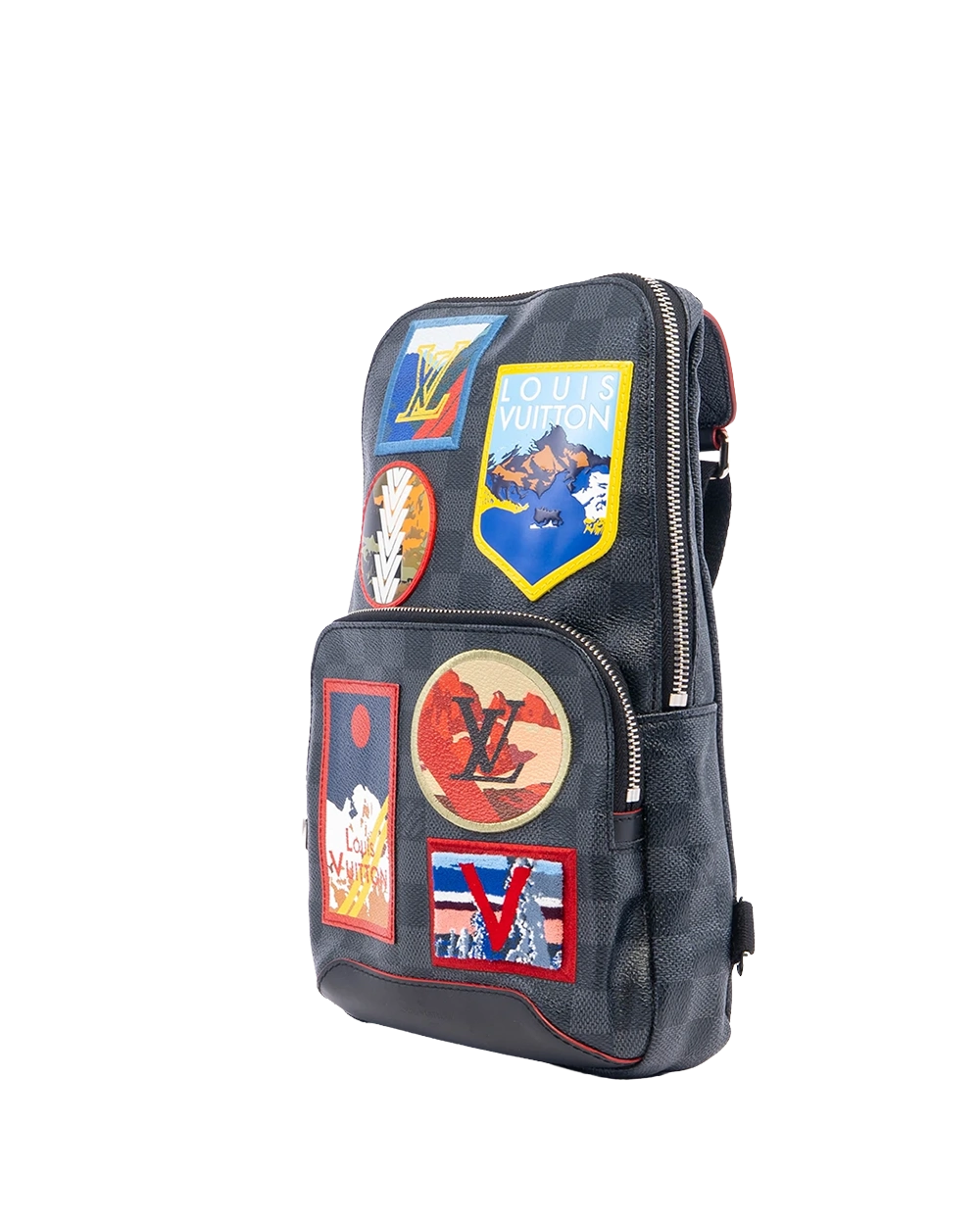 LV AVENUE SLING BAG ALPS PATCHES GRAPHITE DAMIER CANVAS SHW MB3168 01113