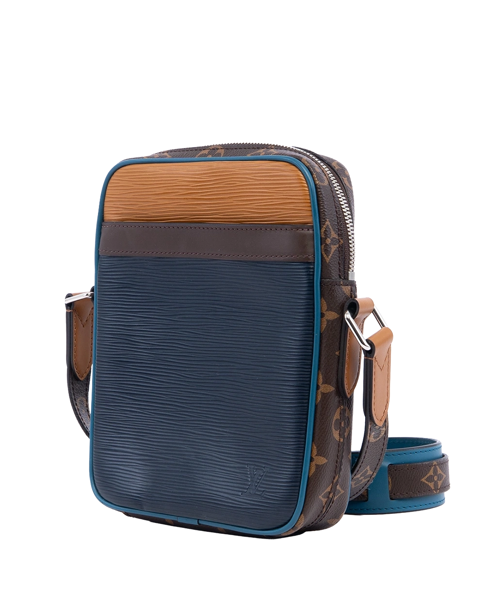 LV DANUBE CROSSBODY BLUE BROWN EPI GHW FO2198 01472 result