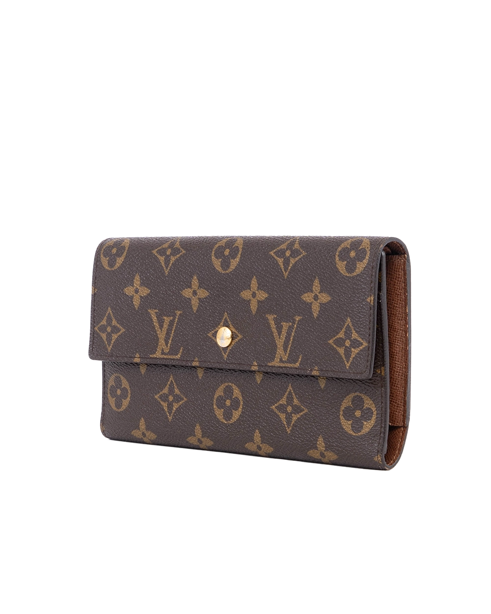 LV INTERNATIONAL TRIFOLD WALLET LONG BROWN MONOGRAM CANVAS GHW TS0171 05192