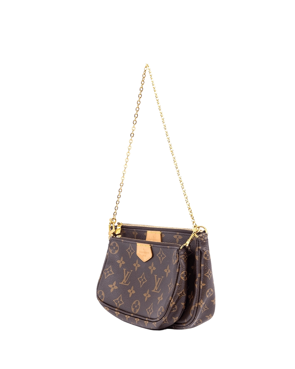 LV MULTI POCHETTE BROWN MONOGRAM GHW MICROCHIP 08105