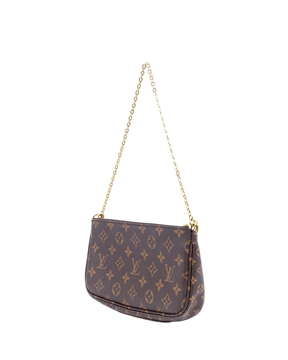 LV MULTI POCHETTE BROWN MONOGRAM GHW MICROCHIP 08106