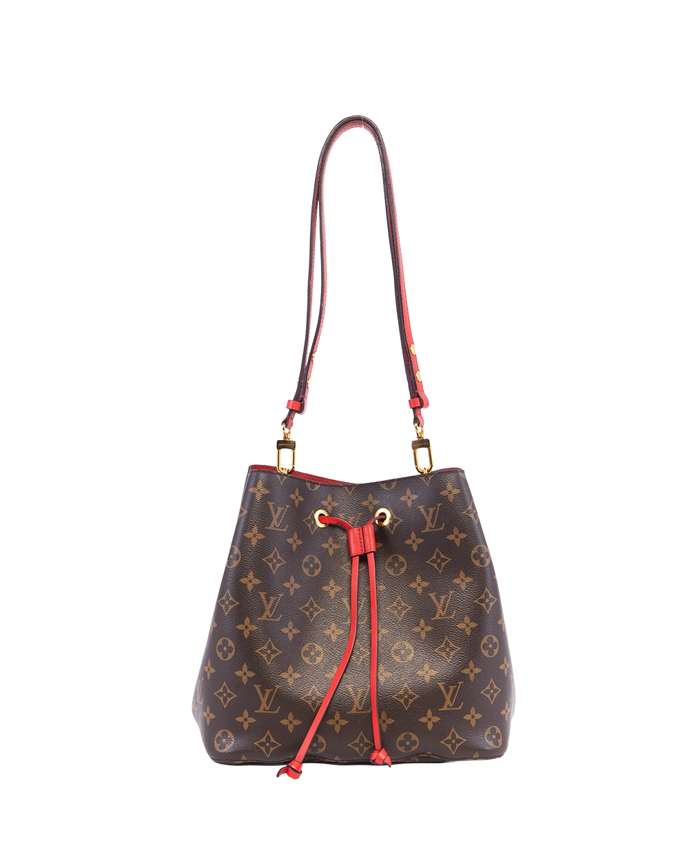 LV NEONOE MM BROWN RED MONOGRAM GHW RI5117 05675