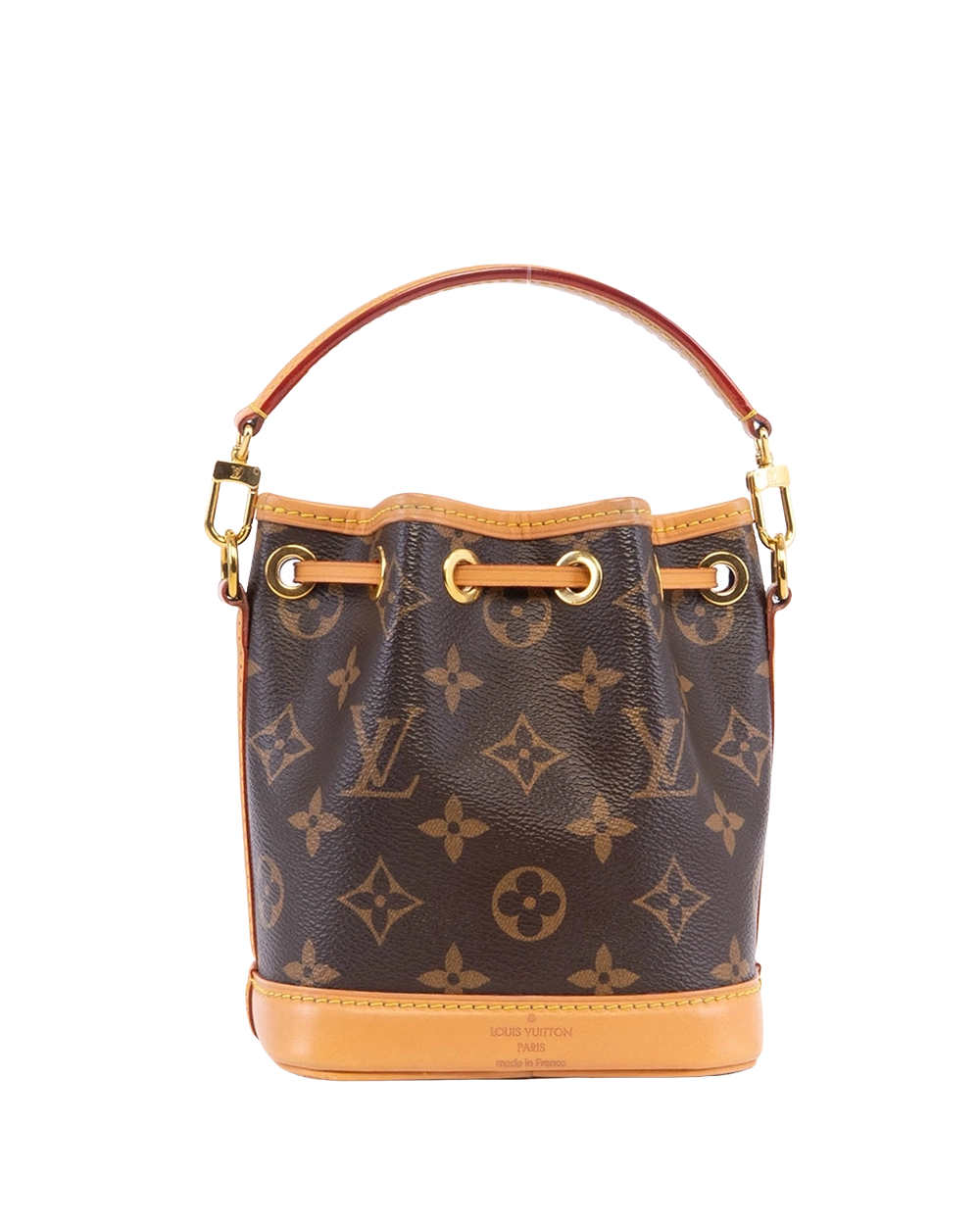 LV NEONOE NANO BROWN MONOGRAM CANVAS GHW MICROCHIP 04096