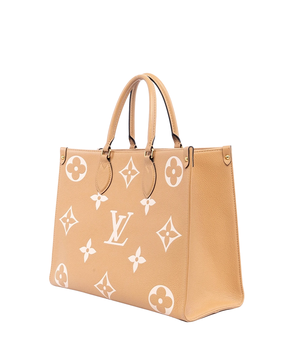 LV ON THE GO MM ARIZONA BEIGE GIANT MONOGRAM CALF GHW MICROCHIP 02190 result