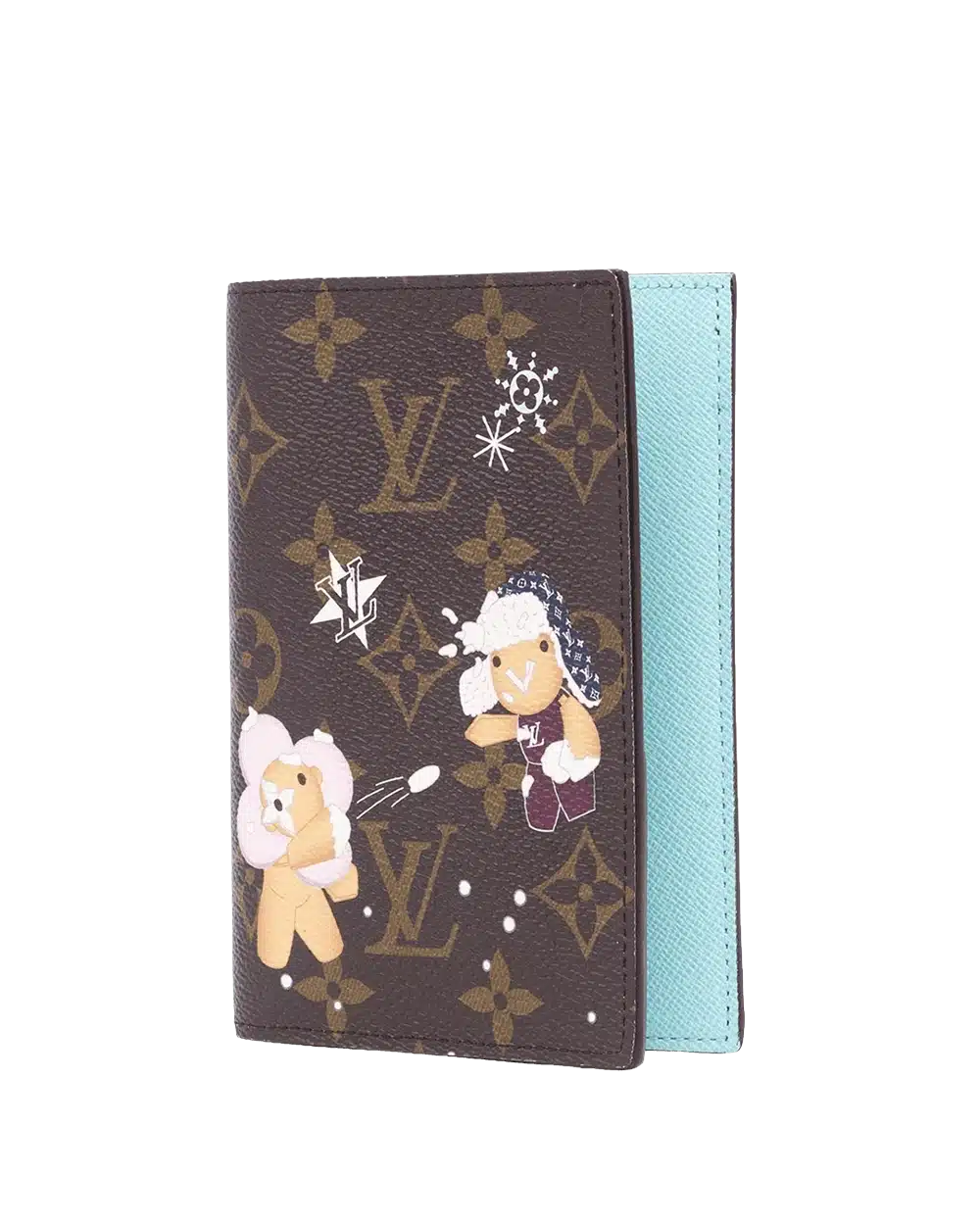 LV PASSPORT COVER SHORT BROWN BLUE MONOGRAM MICROCHIP 06818 result