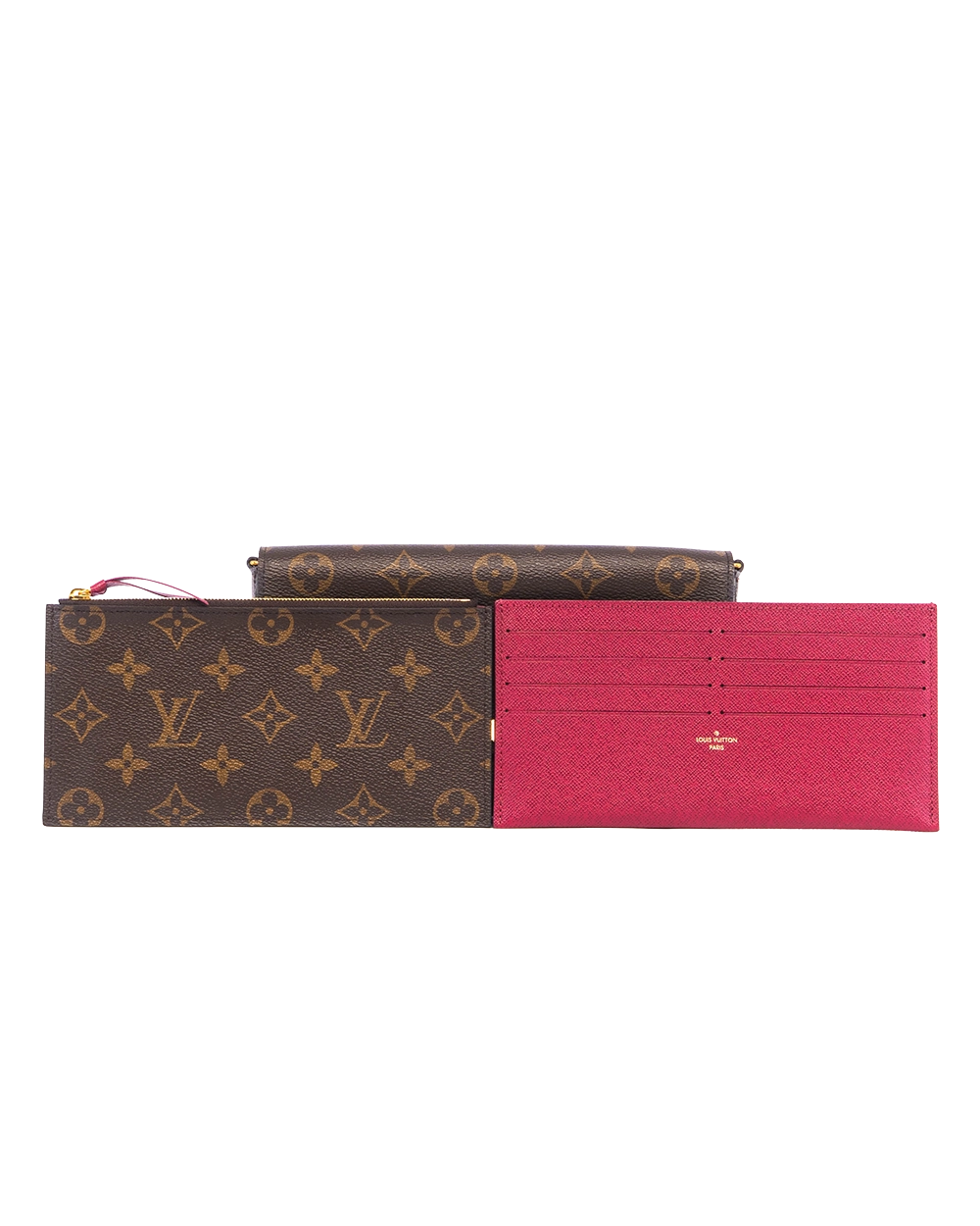 LV POCHETTE FELICIE BROWN MONOGRAM CANVAS GHW MICROCHIP 05522