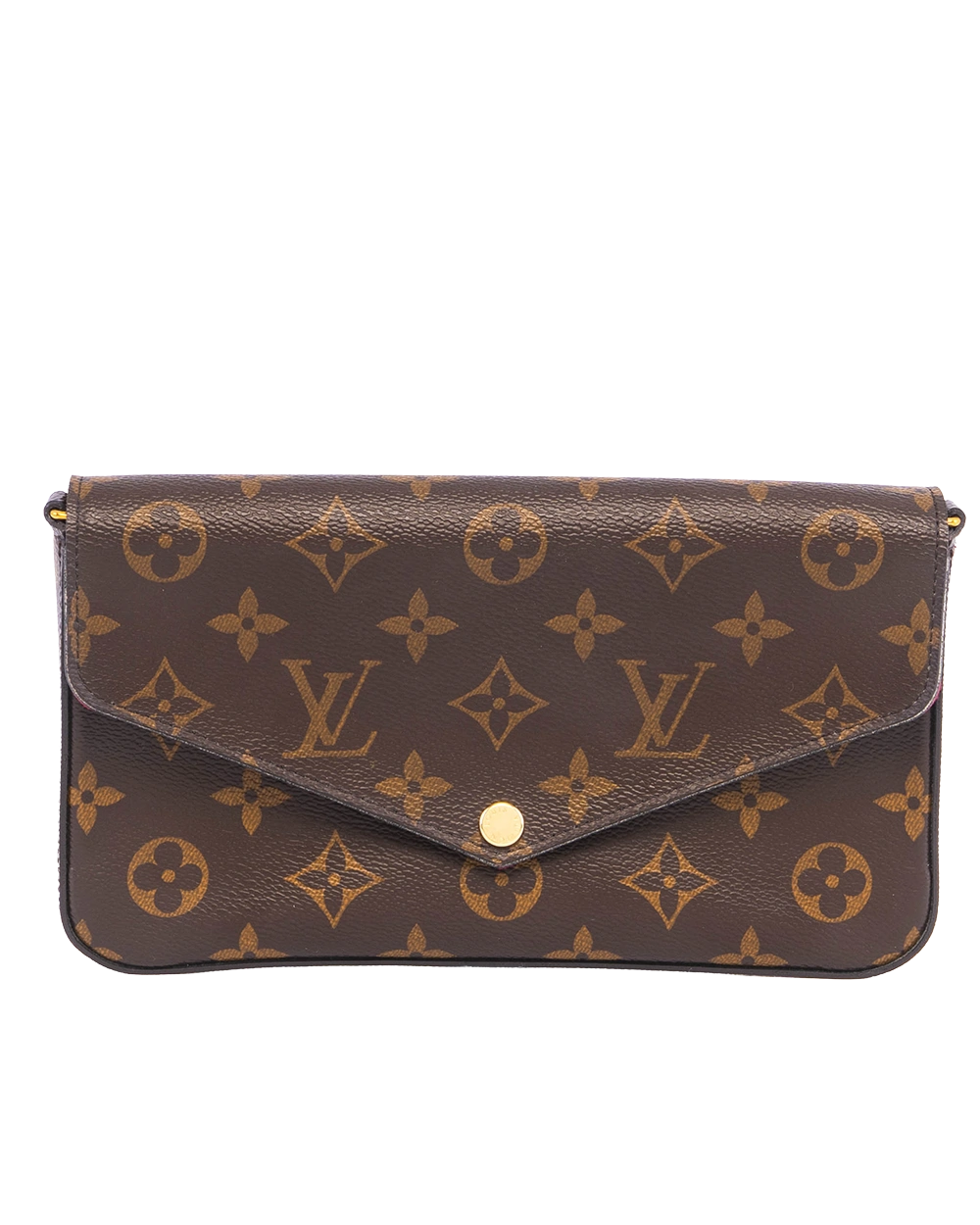 LV POCHETTE FELICIE BROWN MONOGRAM CANVAS GHW MICROCHIP 05524