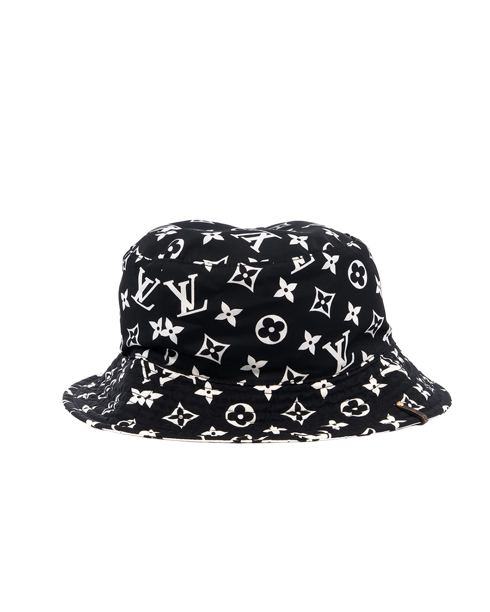LV REVERSIBLE BOB BUCKET M BLACK WHITE NYLON GHW 03572