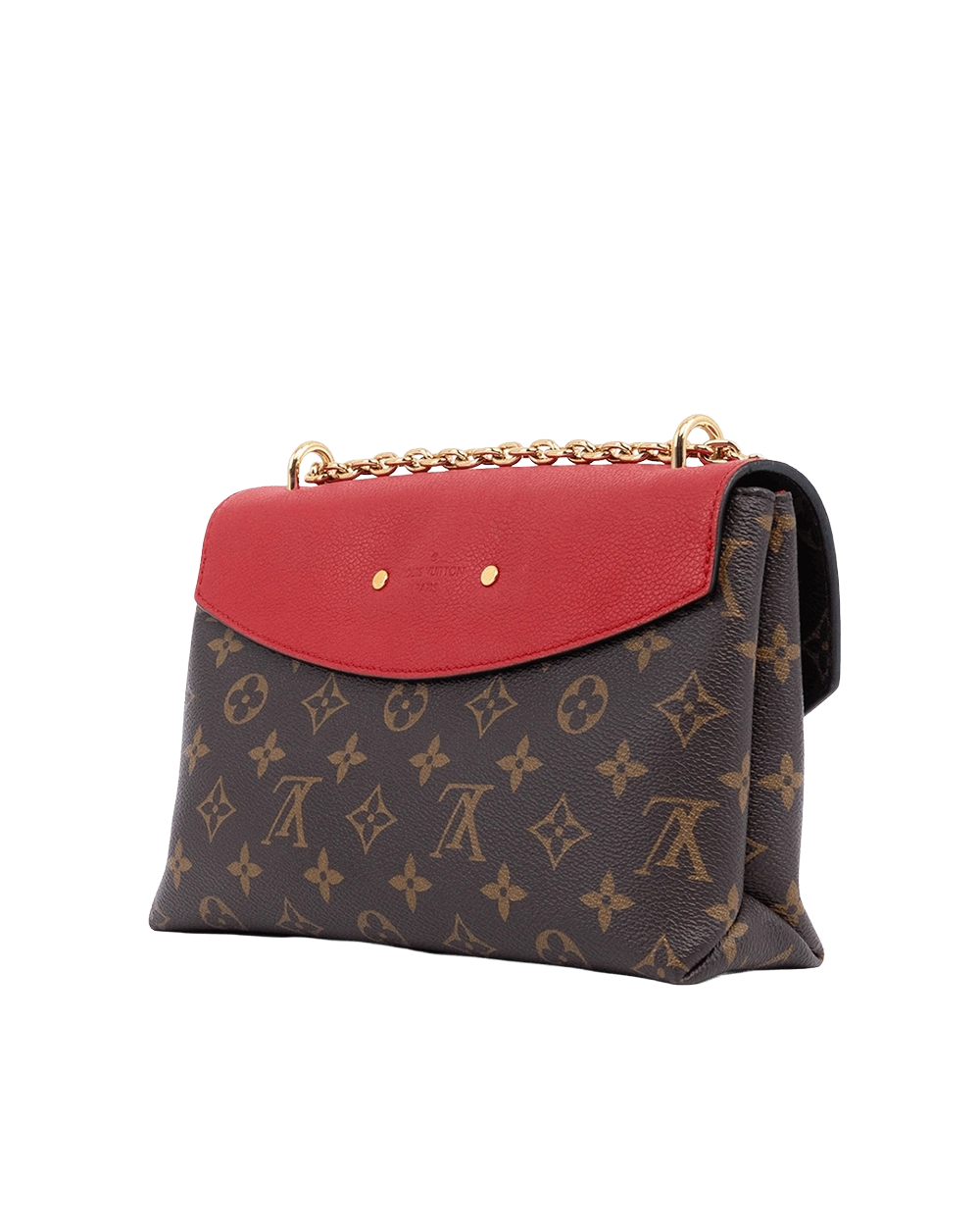 LV SAINT PLACIDE BROWN RED MONOGRAM CANVAS GHW MICROCHIP 08601