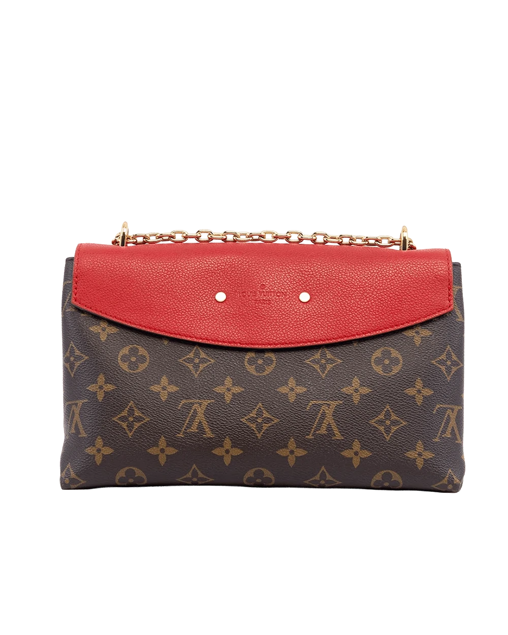LV SAINT PLACIDE BROWN RED MONOGRAM CANVAS GHW MICROCHIP 08602