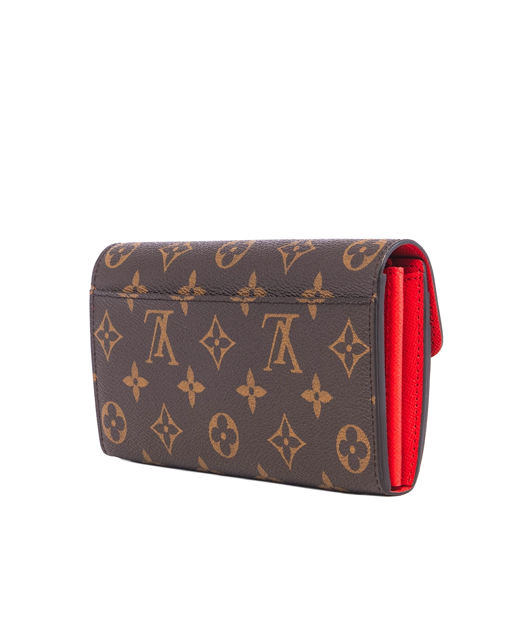 LV SARAH WALLET LONG BROWN MONOGRAM CANVAS GHW MICROCHIP 05512