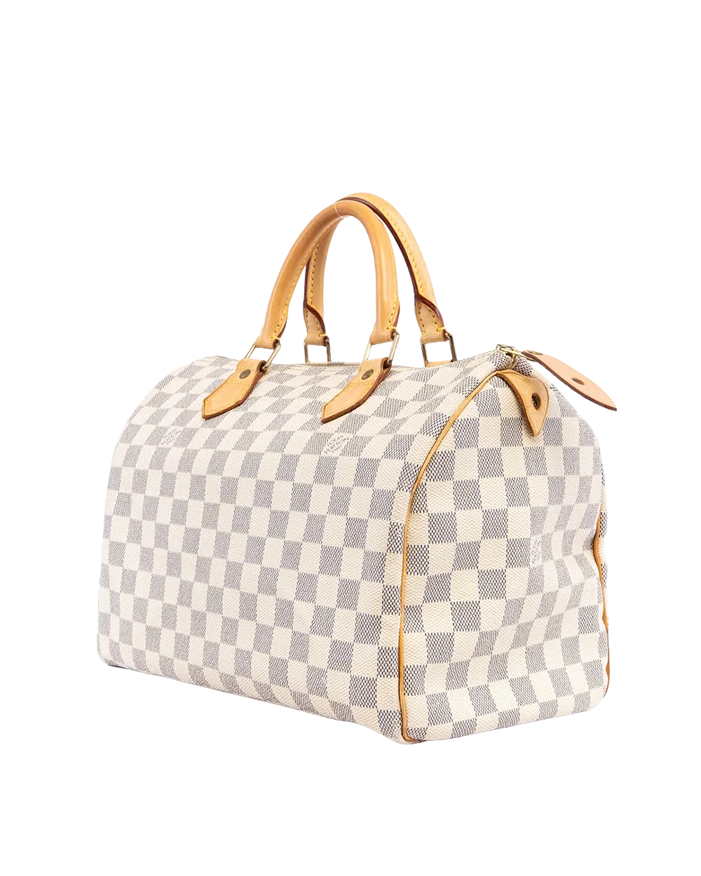 LV SPEEDY 30 WHITE AZUR DAMIER CANVAS GHW SP1026 03042 2