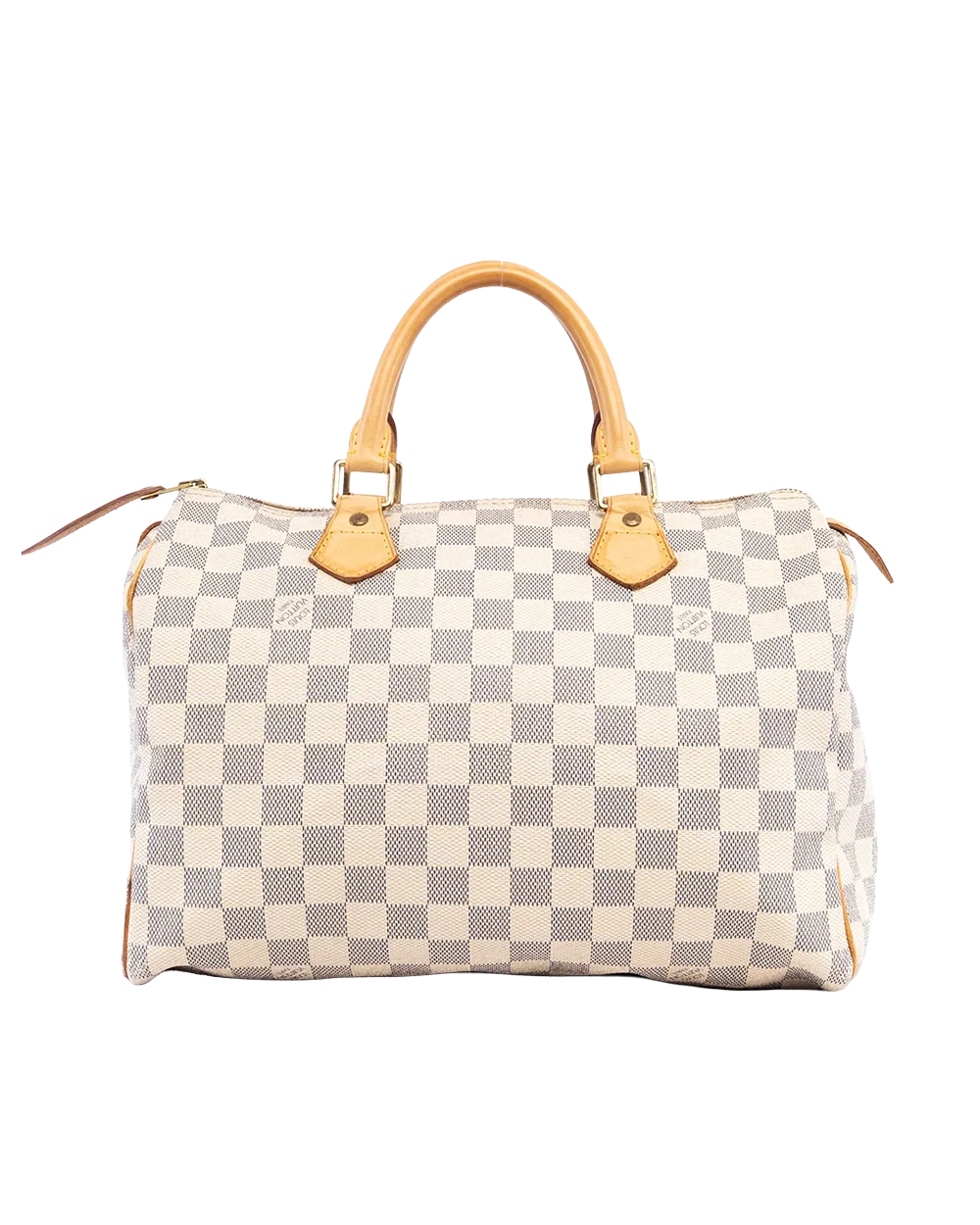 LV SPEEDY 30 WHITE AZUR DAMIER CANVAS GHW SP1026 03044 2