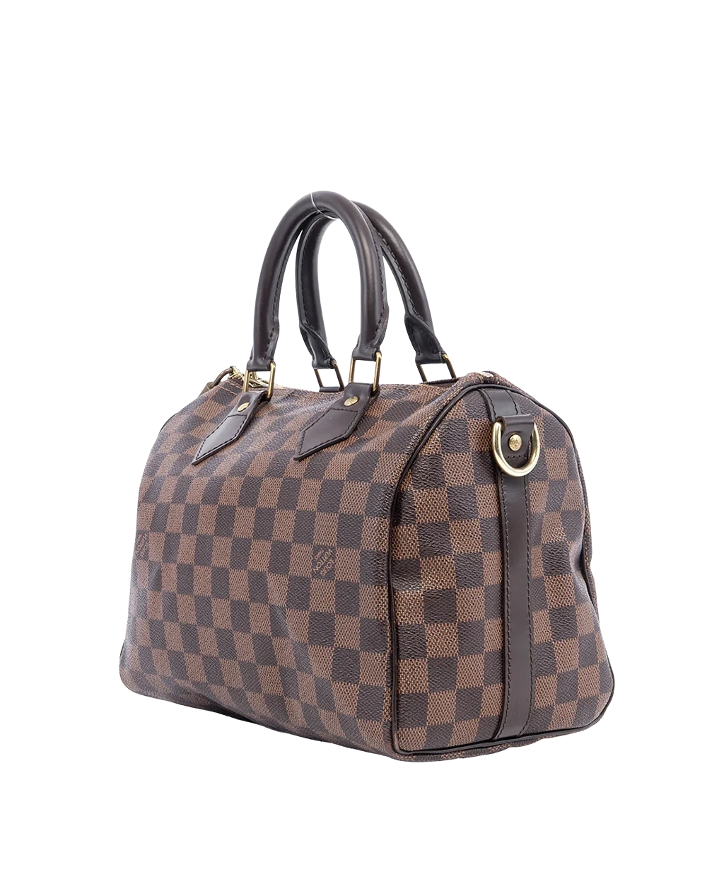 LV SPEEDY BAND 25 BROWN DAMIER CANVAS GHW 00342