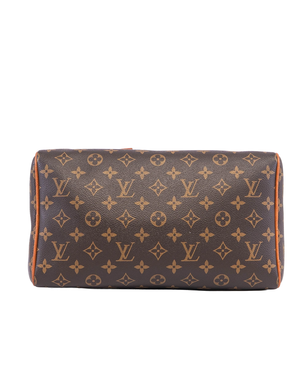 LV SPEEDY SOFT 30 BROWN OSTRICH MONOGRAM CANVAS GHW MICROCHIP 05666