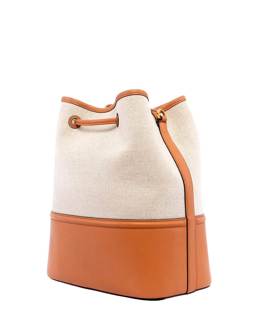 MCM AREN DRAWSTRING MEDIUM BROWN CANVAS GHW MWDCATA01CO001 02738
